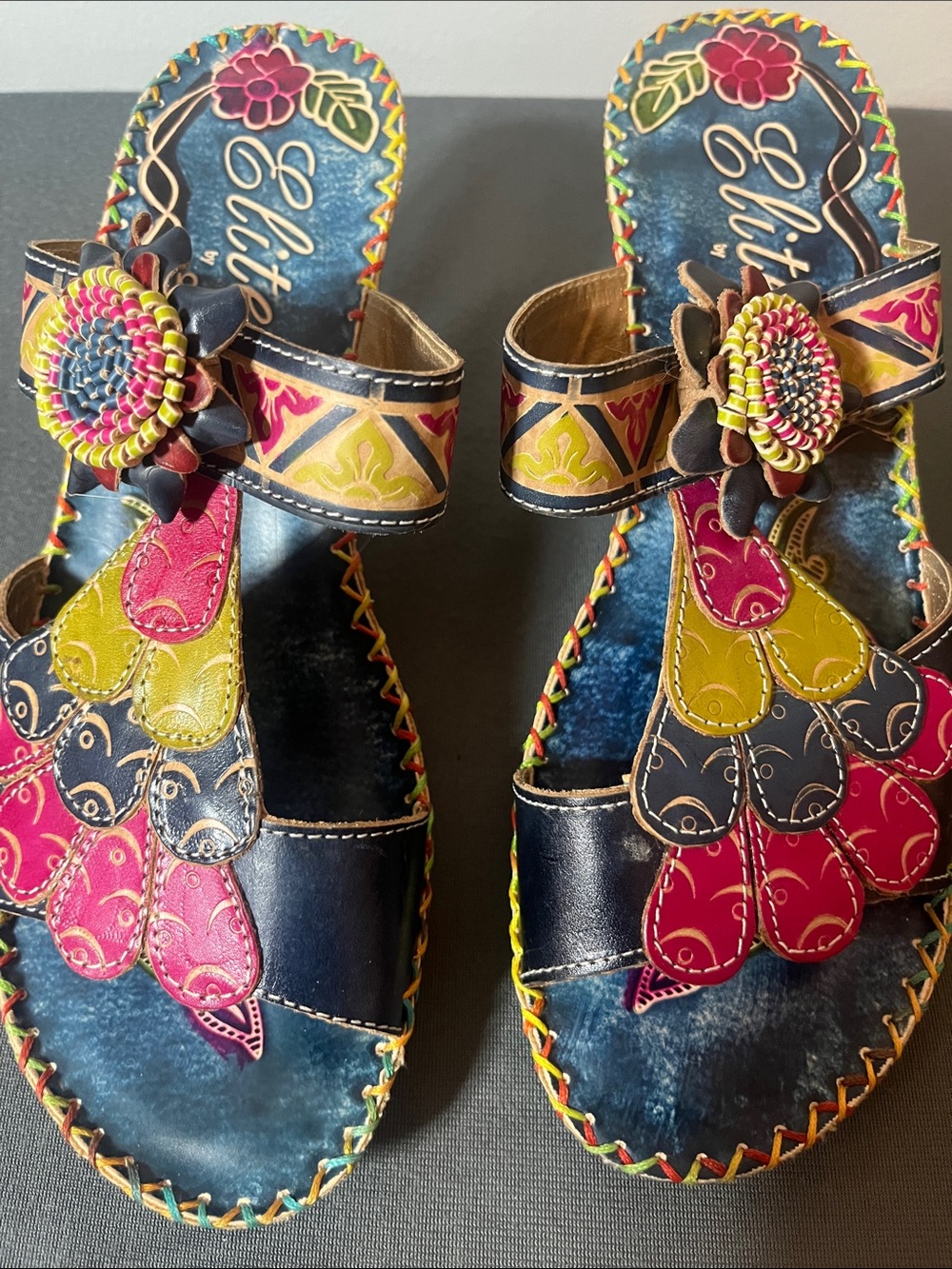 ELITE BY CORKYS NAVAJO SANDAL SZ 8 nib women’s shoes sandals wedge